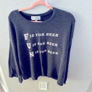 Small wildfox beer crew neck